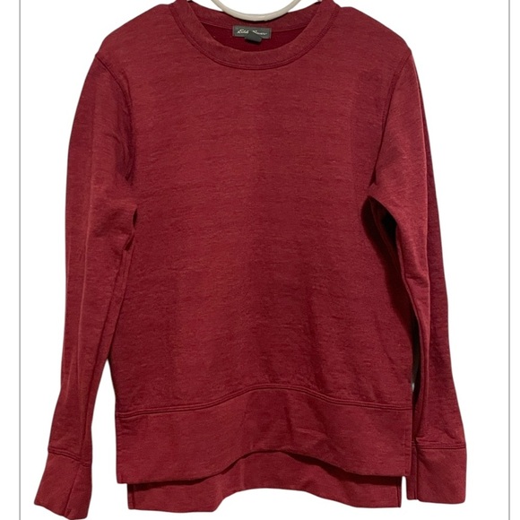 Eddie Bauer Size Small Maroon Long Sleeve Fleece Shirt - Picture 1 of 4